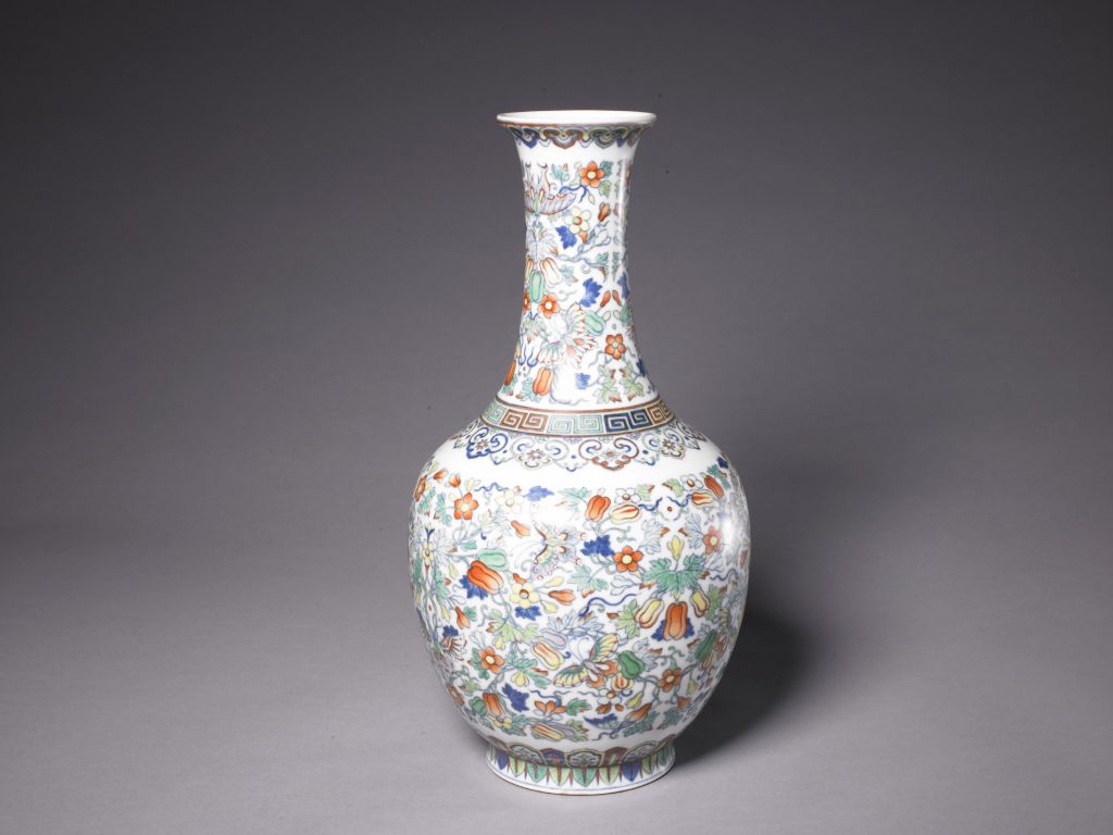 图片[1]-Colorful melon butterfly vase-China Archive